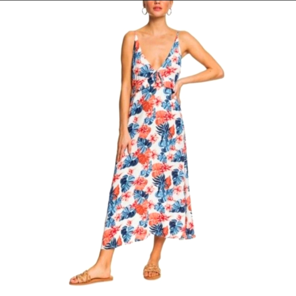 NWT Roxy Close To Sea Midi Dress